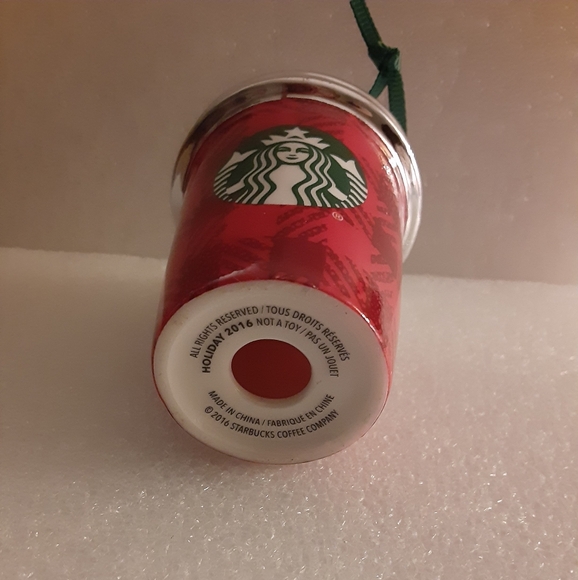 Starbucks Holiday Ceramic Mini Hot Cup Christmas Red Plaid Ornament 2016 - Picture 3 of 3